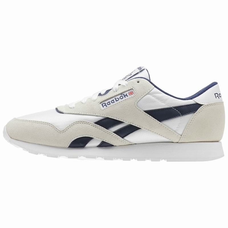 Tenisi Reebok Classic Nylon M Barbati Albi/Bej/Bleumarin Romania JU8933YA